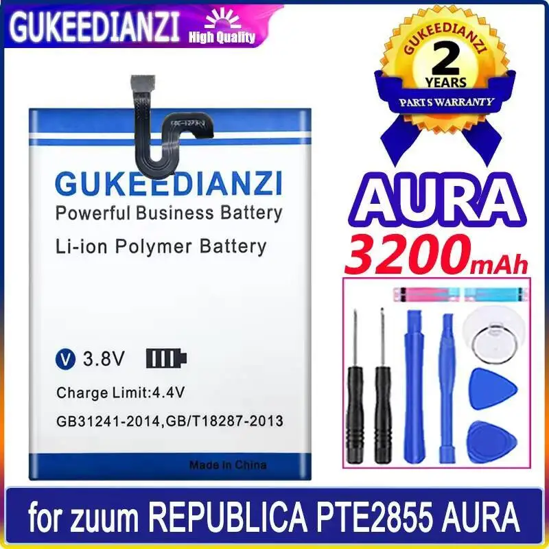 

3200Mah For Zuum Republica PTE2855 Aura High-Capacity Mobile Phone Battery Lightweight