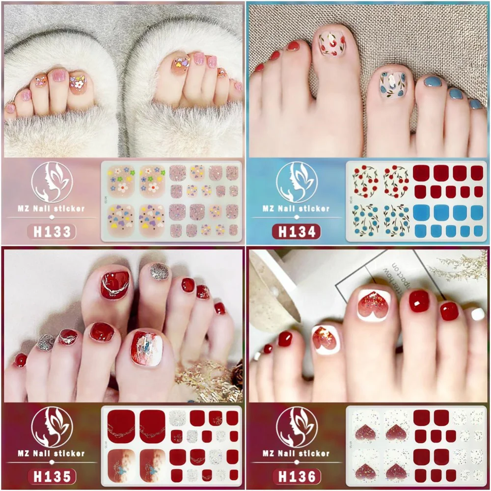 Whitening Toenail Stickers Toenails Cute Design Gel Toe Nail Stickers Nail Art Nail Polish Film And Toenail Stickers The New Gel