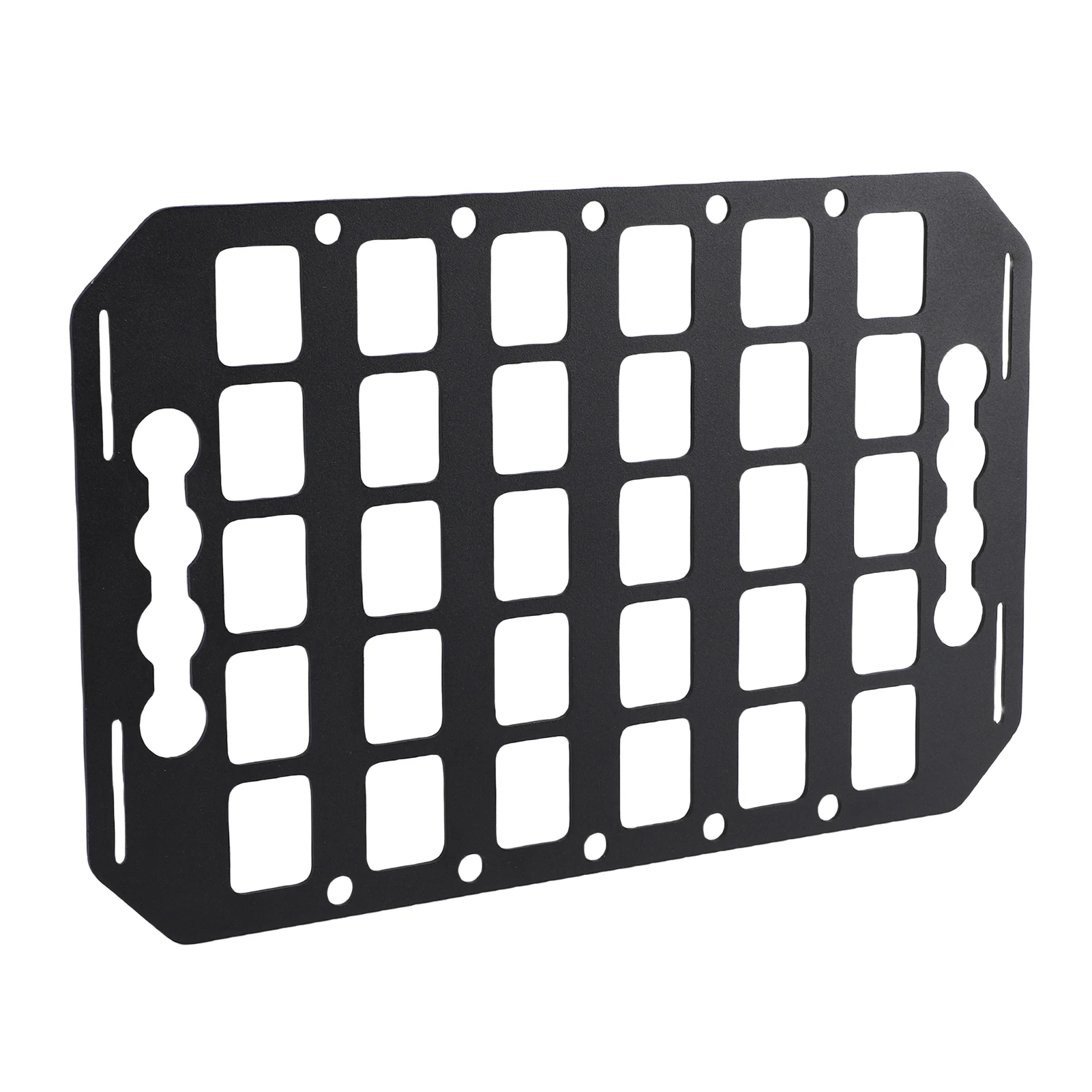 Truck Bed Molle Panel Rack 12.5x8x0.08in Aluminum L Track Molle Panel Organizer for Cars SUVs Pickup RVs Truck Bed Storage Panel