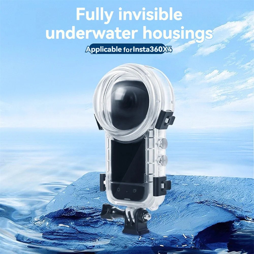 

For Insta360 X4 Waterproof Housing Cover Underwater Protector Fully Invisible Diving Shell for X4 Dive Case Camera Accessories