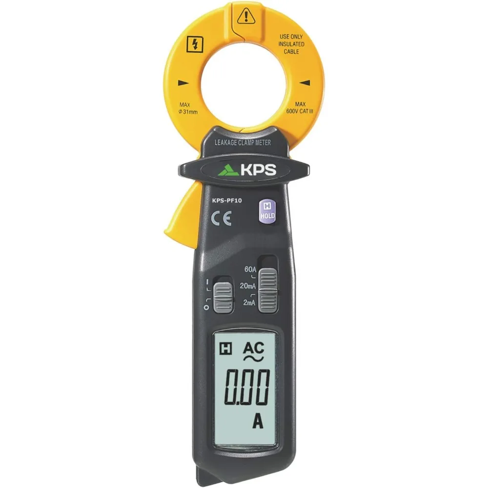 

Leakage Clamp Meter 60A AC 2.000 Counts CAT III