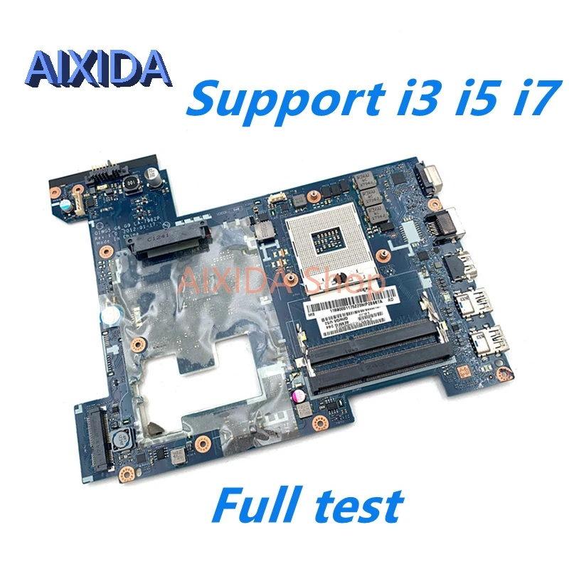 

AIXIDA LA-7982P Mainboard for lenovo ideapad g580 laptop motherboard 15" S989 HM76 HD4000 DDR3 Support i3 i5 i7 CPU full test