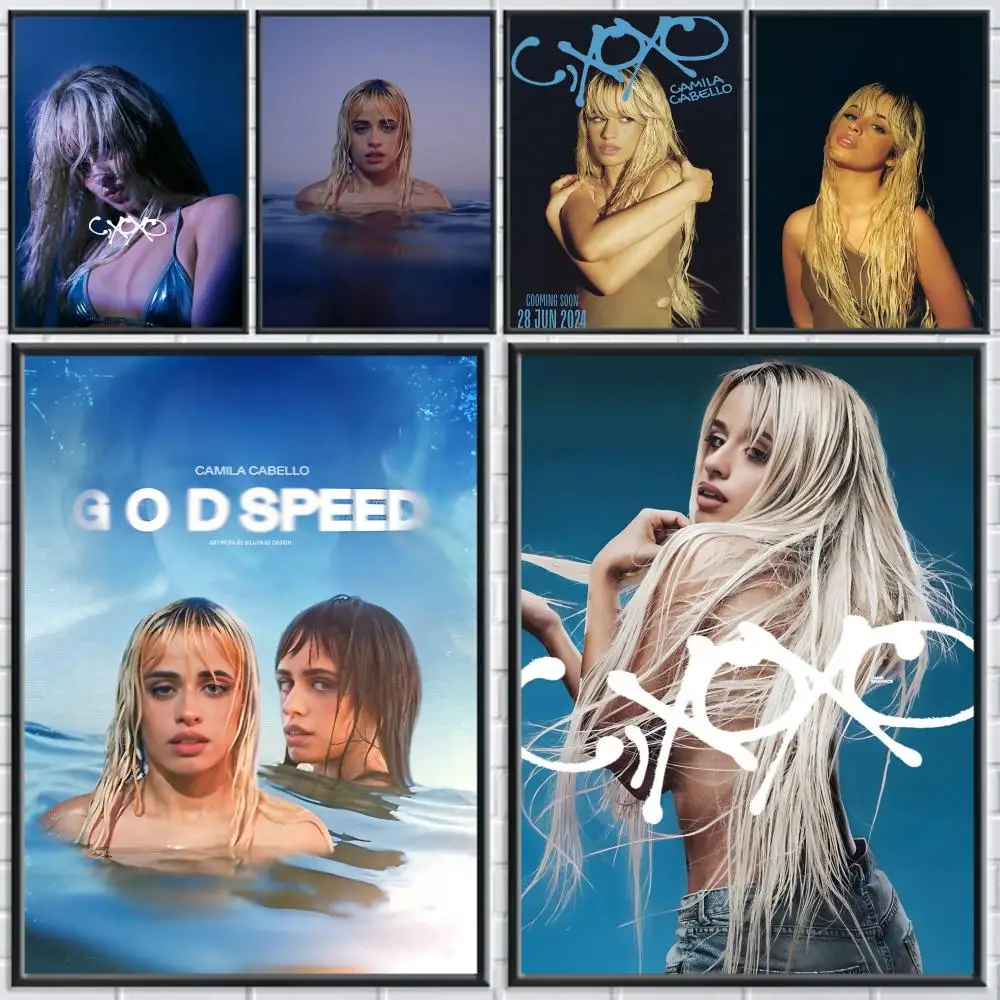 

C XOXO Camila Cabello Painting Calligraphy Unframed Canvas Wall Art, High-Quality Poster for Home, Office Decoration