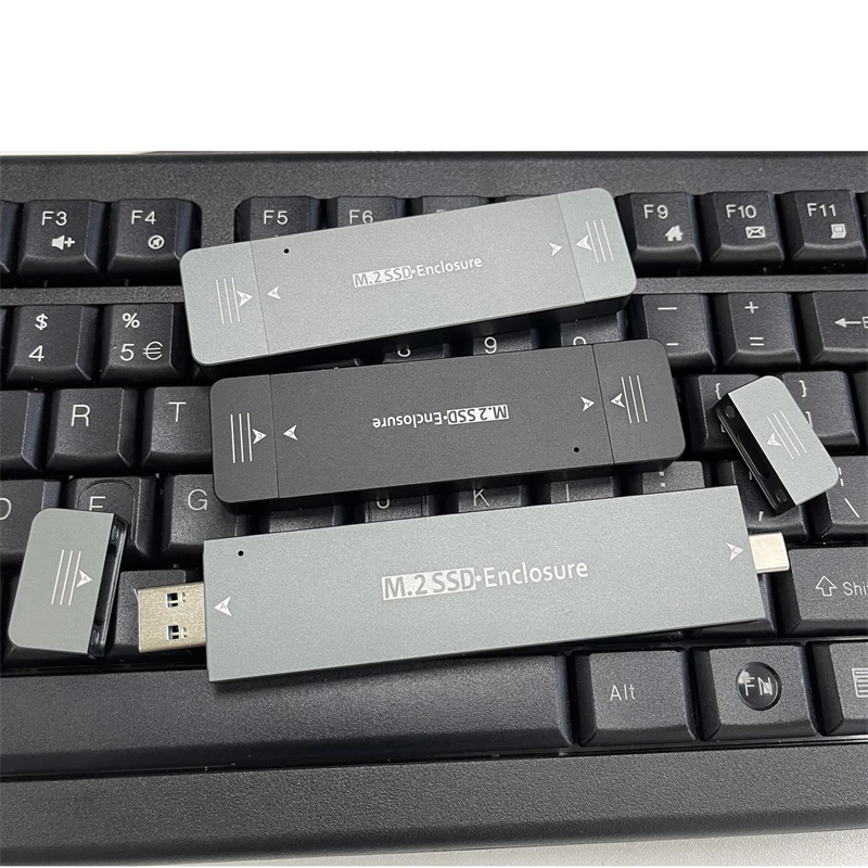 Dual โปรโตคอล SSD กรณีภายนอก USB3.1 Type-C M2 SATA NVME Enclosure NGFF M.2 USB 3.1 SSD Adapter อะแดปเตอร์กล่อง RTL9210B