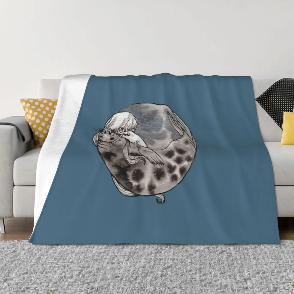 

Night of the Selkie Throw Blanket Hairys Plush Bed linens Blankets