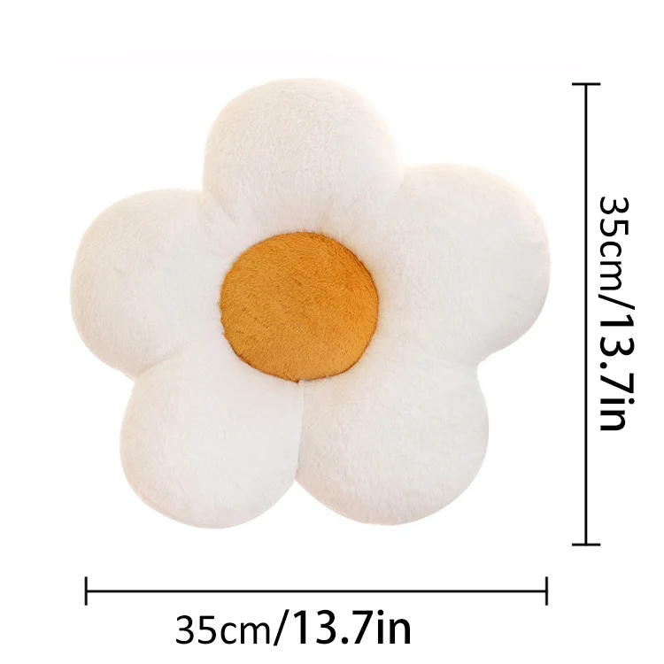 35/50cm Stuffed Six Petal Flower Cushion Girly Room Decor Sunflower Pillow Bay Window Pink Flower Sit Bedroom Seat Pillow