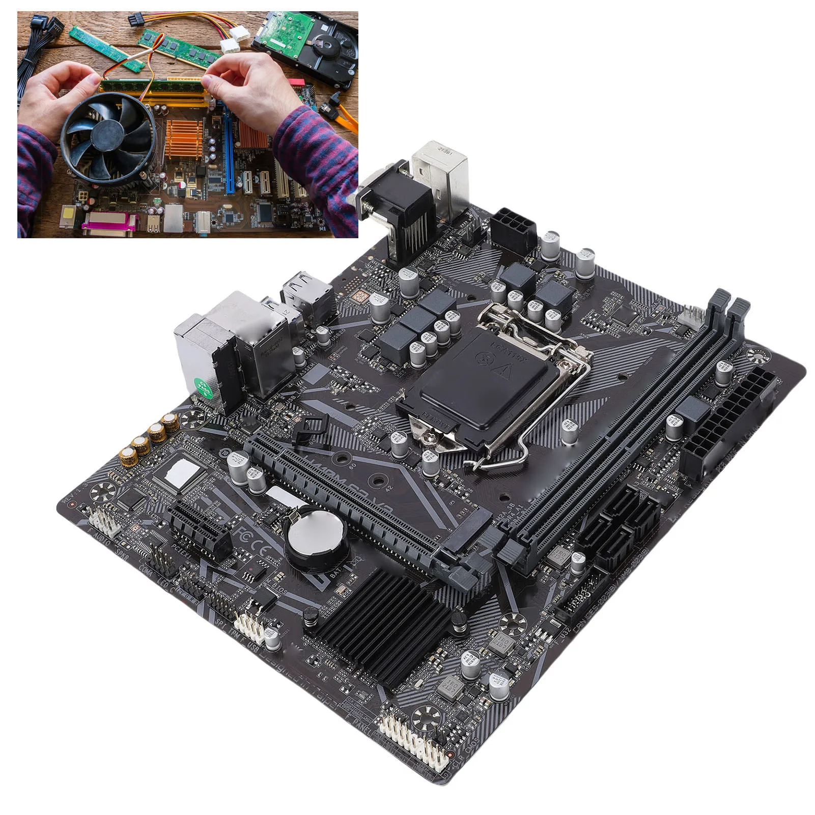 

Материнская плата H410M V3 S2 M ATX LGA1200, двухканальная DDR4 DIMM, PCI E 3.0, Serial ATA III, USB3.2 Gen1, RJ45, для настольных ПК