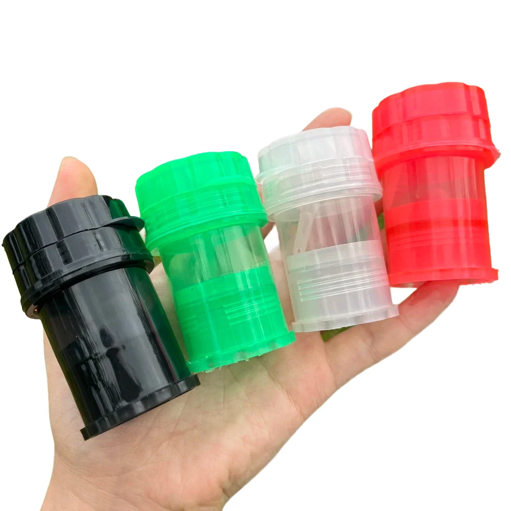 2 in 1 Multifunction Plastic Spice Mill with Storage Smoking Pepper Grinder Home Supplies Cigarette Accessories