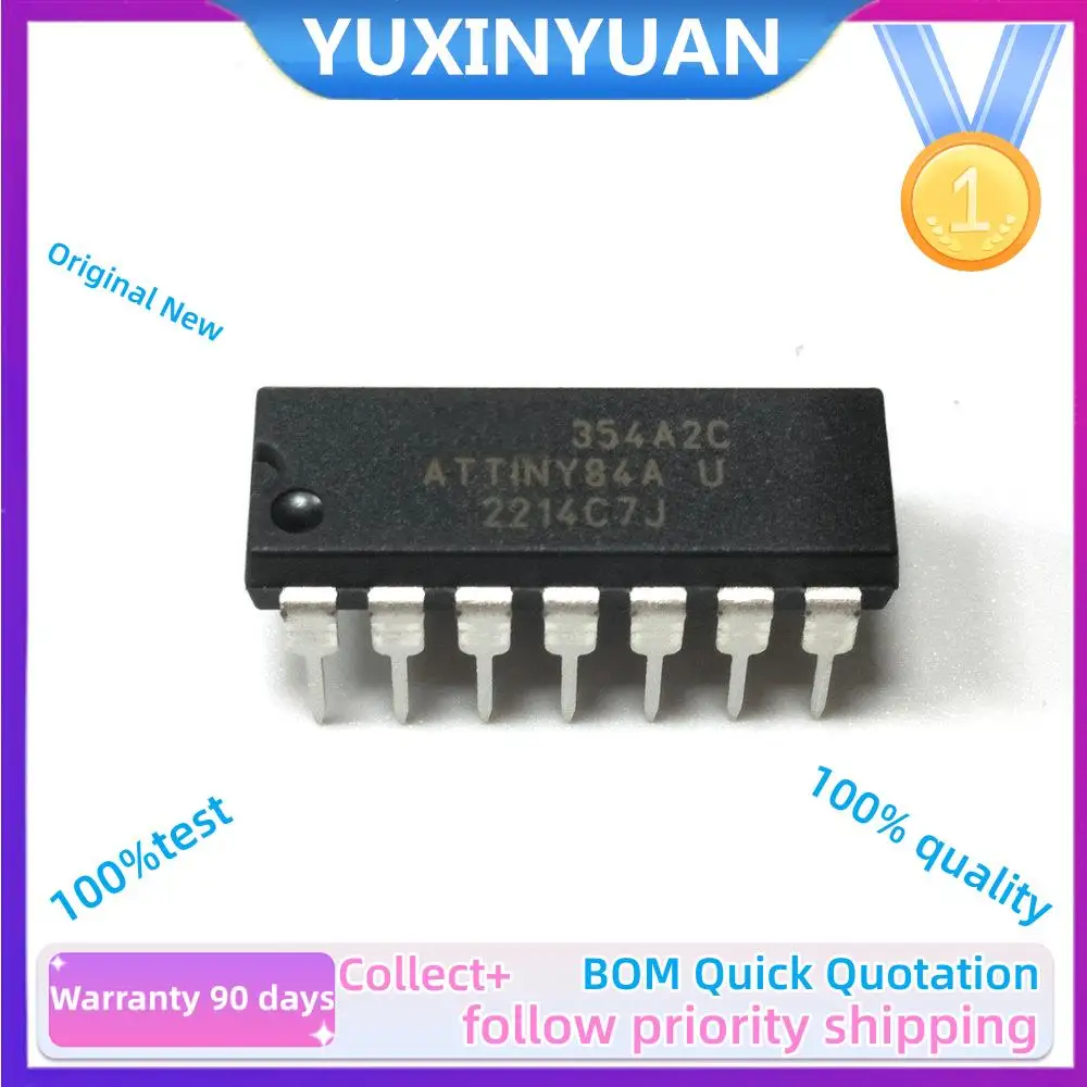 1PCs/lot ATTINY84-20PU DIP14 ATTINY85-20PU ATTINY45-20PU IC YUXINYUAN IN STOCK NEW Original