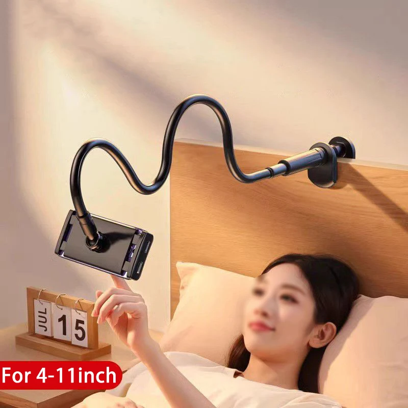 Soporte para tableta de 100cm, soporte perezoso para reposacabezas, cama, abrazadera de brazos largos flexibles 360 para teléfono móvil y dispositivo de 4-11 pulgadas