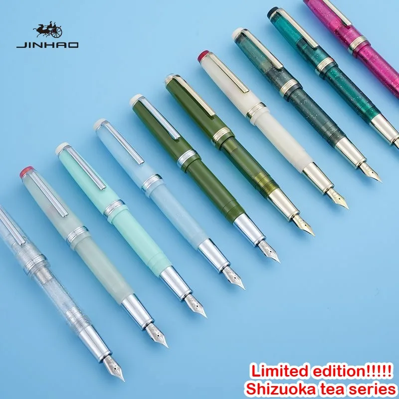 Limited Edition Shizuoka Tea Series JINHAO 82 Fountain Pen Cat Pattern Nib Calligraphy Pen School Office Supplies Stationery