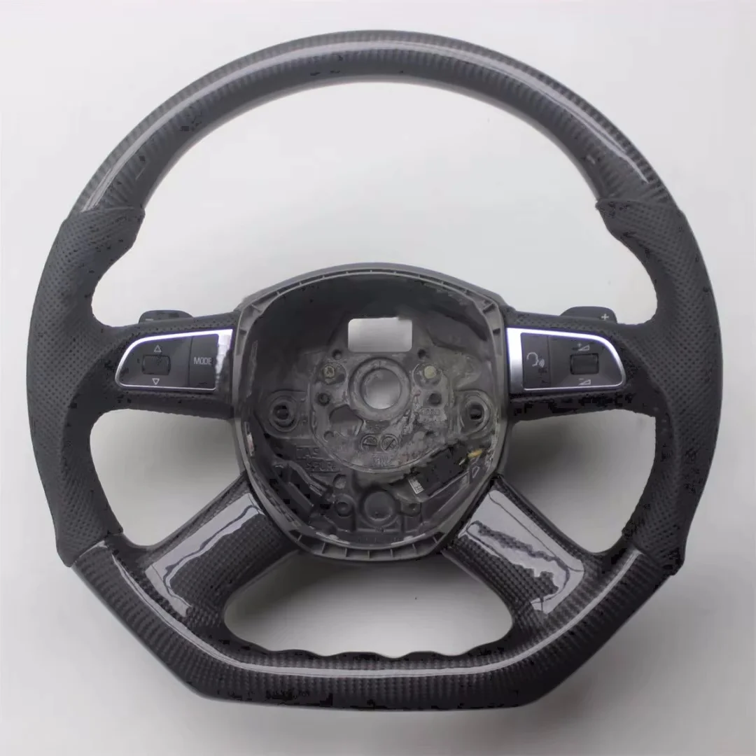 

Replacement For Audi A4 A4L B7 B8 Real Carbon Fiber Leather Steering Wheel