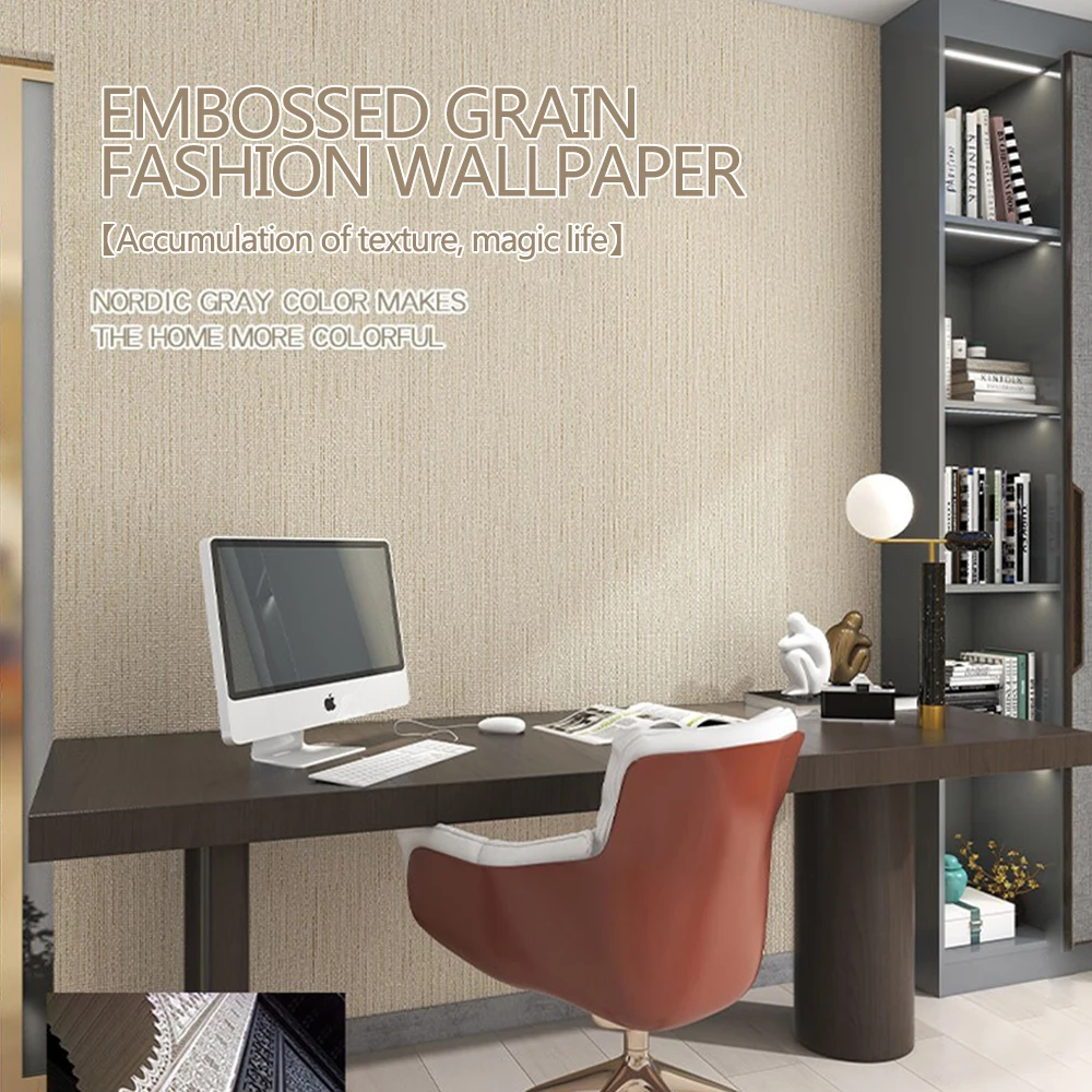 Embossed Particle Pattern Wallpaper For Home Decoration Plain Foam Non-Woven Fabric Thickened Wallpaper Room Decoration