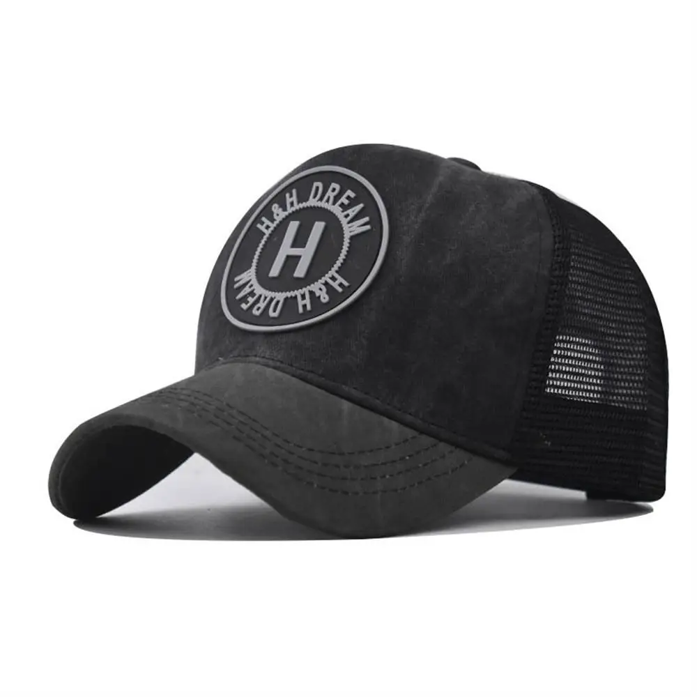 Chapéu de sol boné de beisebol de dois tons proteção solar costura malha boné ajustável respirável snapback chapéu caminhoneiro