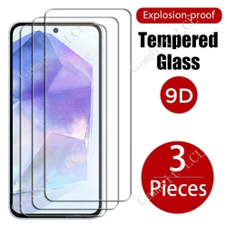 3PCS For Samsung Galaxy A55 5G Tempered Glass Protective On GalaxyA55 GalaxyA35 A 35 55 6.64