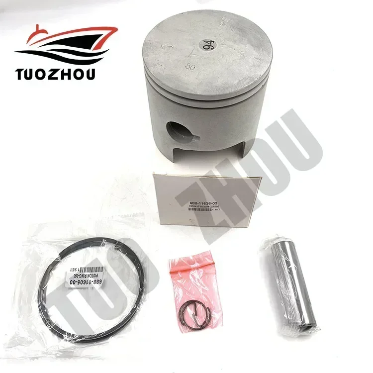 Piston set (0.50Mm O/s) for yamaha outboard 48HP 50 HP 55HP 75HP 85HP 688-11636-03 688-11636-02 688-11636-01 82.5mm