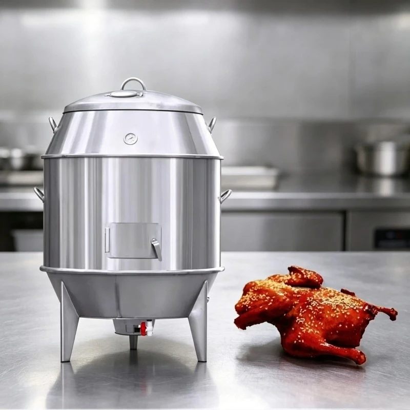 Commercial Double-Layer Charcoal Roast Duck Oven 80/90cm for Goose Chicken Stainless Steel Energy Saving Multifunctional