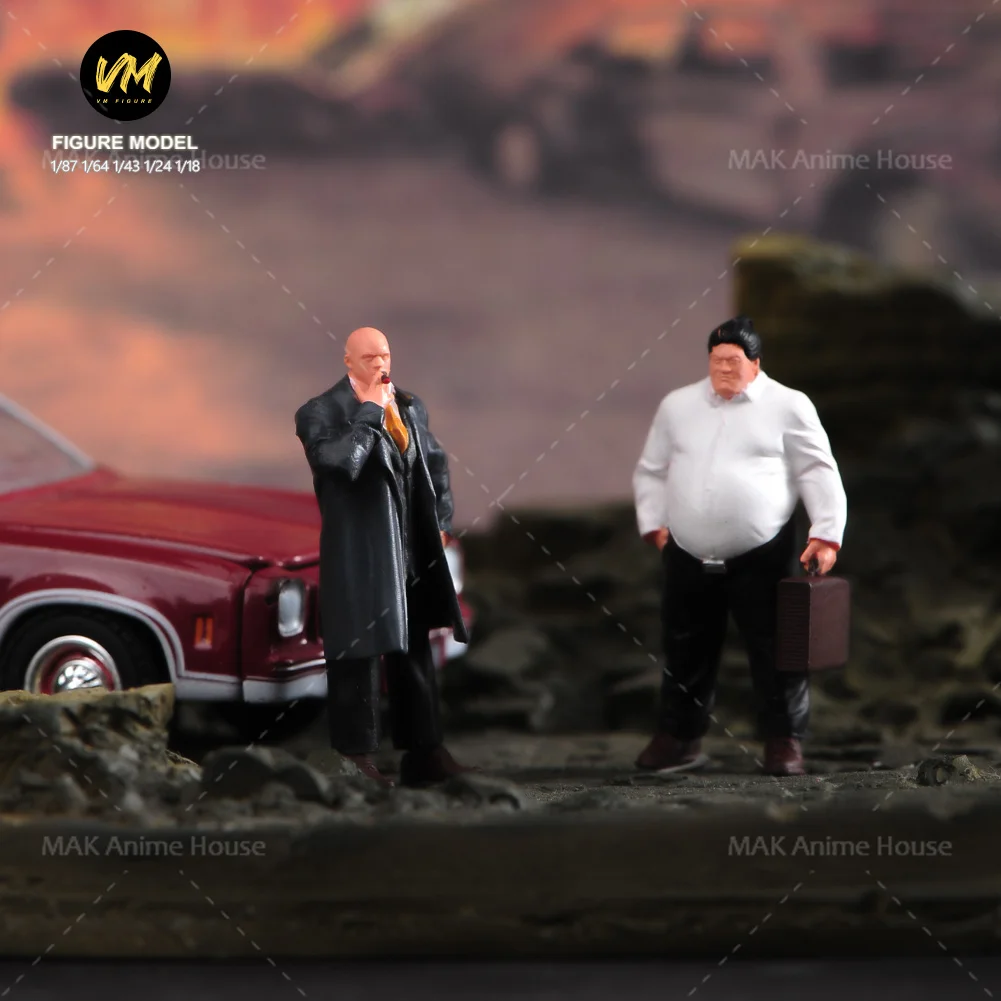 Miniatures 1/18 1/24 1/64 1/43 1/87 Bandit Suit Gang Leader And Bodyguard Figure Model Decoration Scene Car Toy
