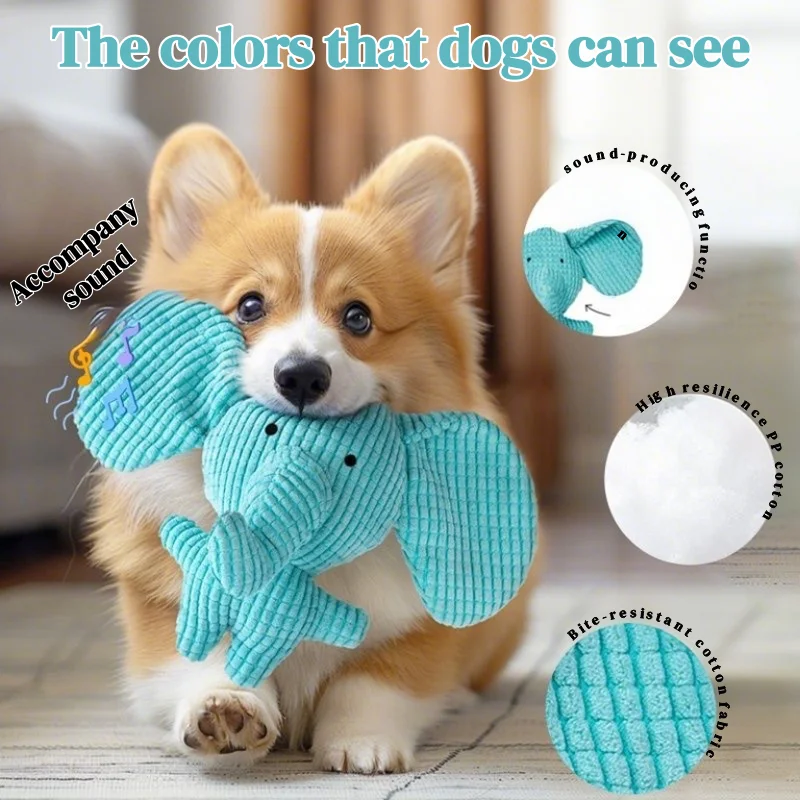 

Dog Toys Chew Resistant Plush Squeaky Toys Self Entertaining Boredom Relief For Small Medium Dogs Puppy Pet Supplies