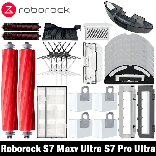 Roborock 메인 사이드 브러시 걸레 헤파 필터 먼지 봉투 청소 롤링 브러시, S7 Maxv 울트라 S7 프로 울트라 로봇 진공 액세서리 