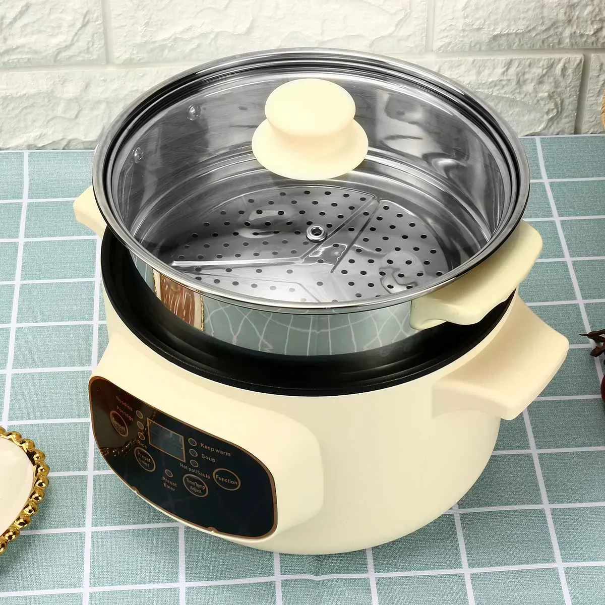 220V 20/26cm Electric Cooking Machine 1000W Household 3.4 People Hot Pot Multi Electric Rice Cooker Non-stick Pan Multifunction