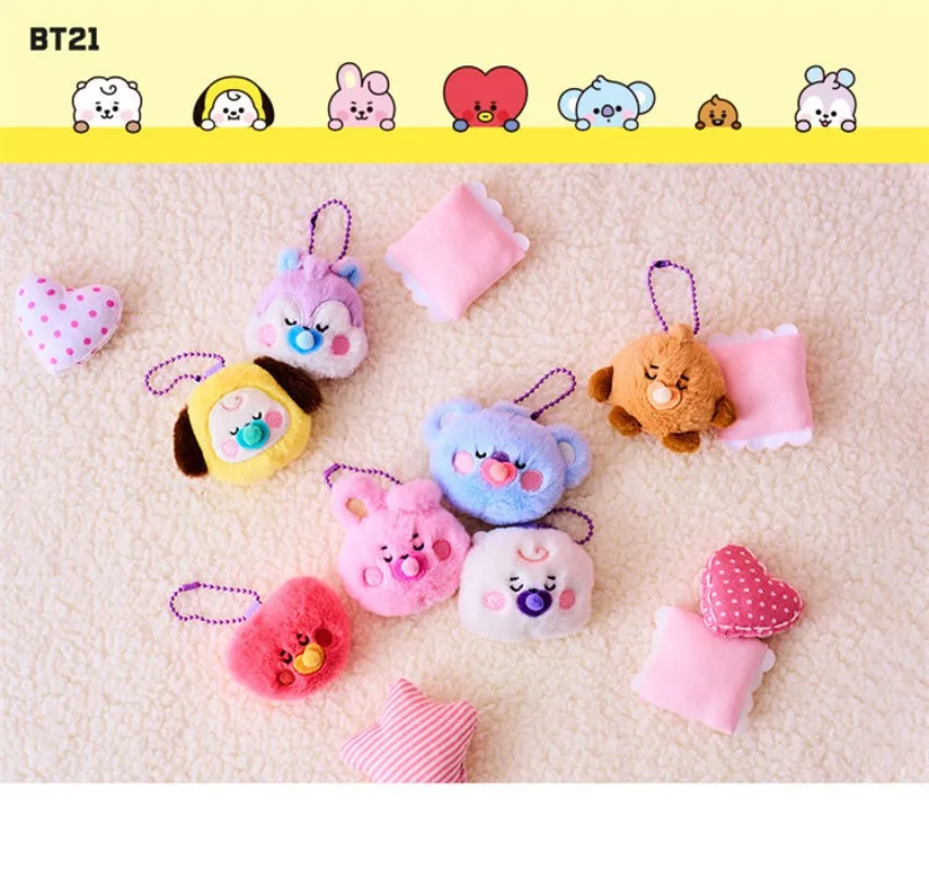 

Брелок-фигурка BT21 KOYA RJ SHOOKY MANG CHIMMY TATA COOKY из серии NEW BORN, украшение для студенческого рюкзака, подарок