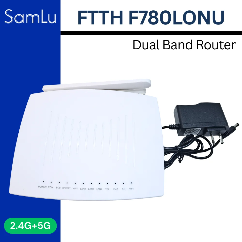 FTTH F780L ONU Dual Band Router 1GE 1Port XPON ONT 2.4G 5G WIFI OMCI Remote Control Support IPV6 WIFI Router 2.4G 5G WIFI