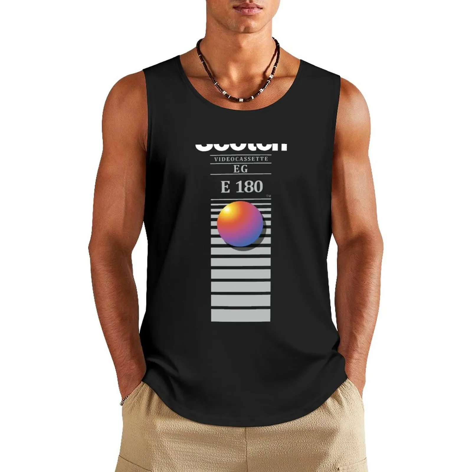 

Re-record, not fade away - Scotch VHS Tank Top gym men Men sleeveless tee Male clothes sports t-shirts for men