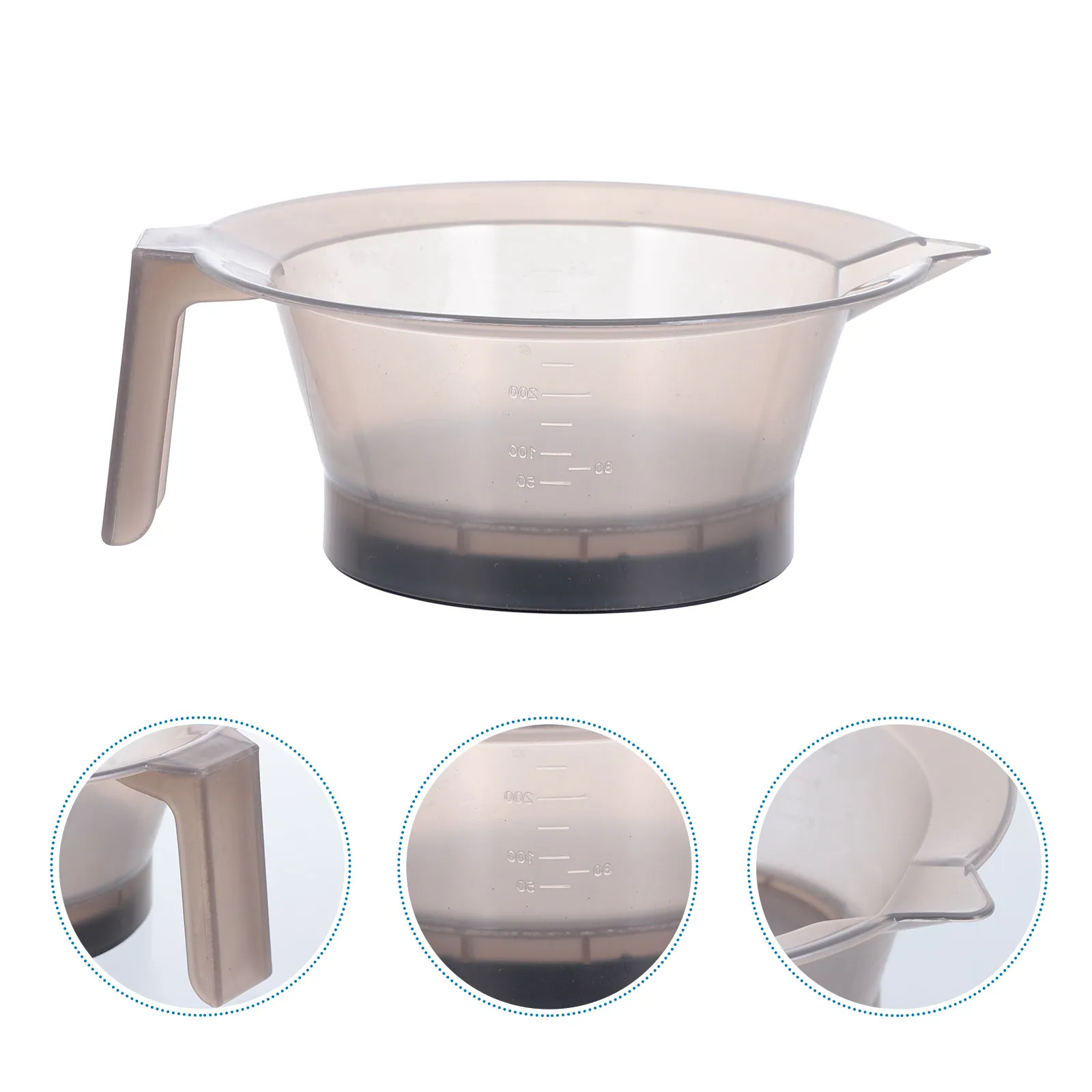 

3Pcs Hair Dye Bowl Plastic Hair Color Bowls with Scale Handle Stackable Salon Mixing Tint Bowls Hairdressing Coloring Tools