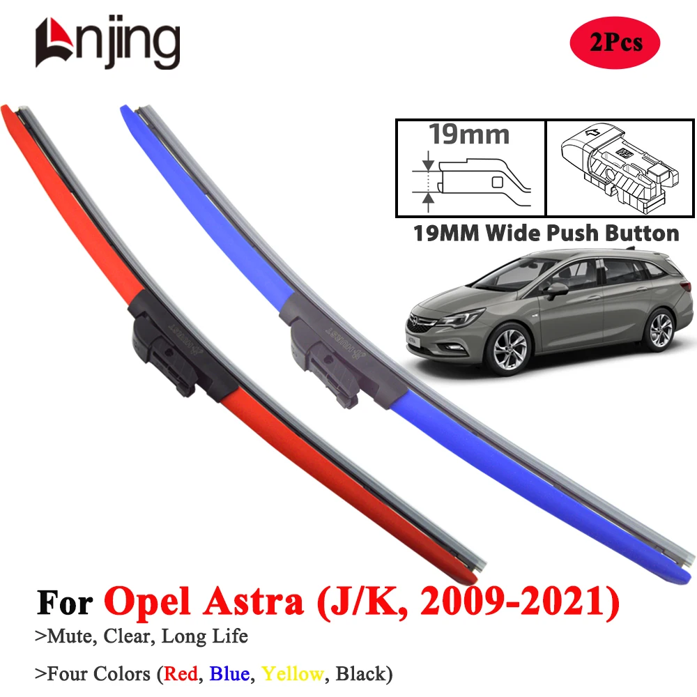 

LNJING Colorful Wiper Blades For Opel Astra J K GTC 2009-2021