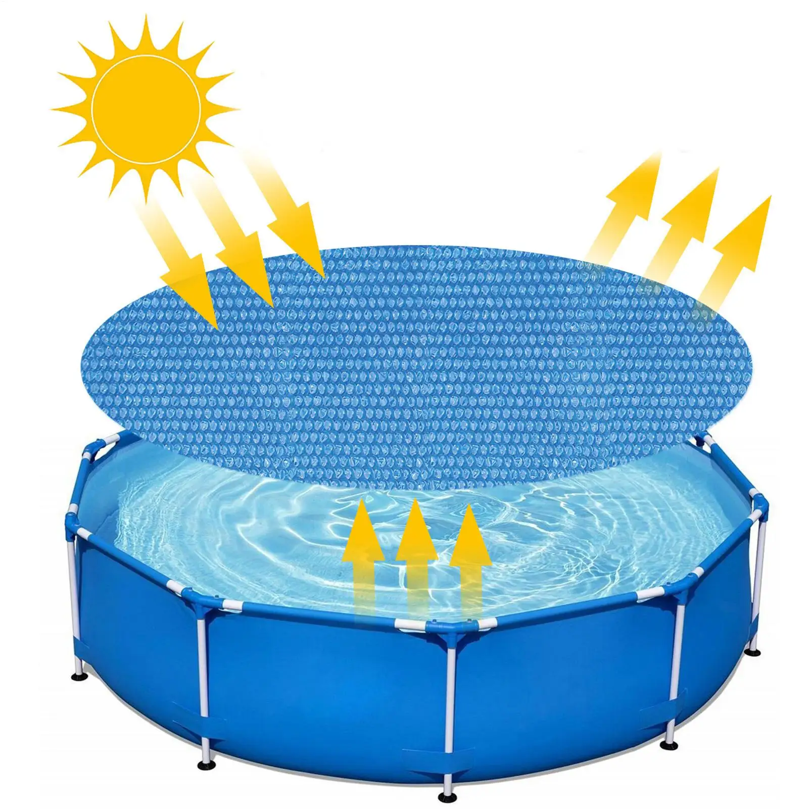 Cubierta Solar redonda de película de PE para piscinas, cubiertas impermeables a prueba de polvo para bañera de piscina, accesorios para manta de jardín al aire libre