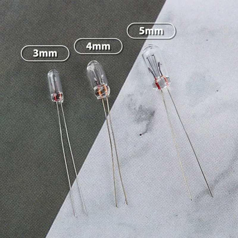 25PCS 5mm 4mm 3mm Clear 12V Mini Bulb Of Wheat Rice Bulbs Switch Button Bulbs Indicator Bulb Tungsten Lamp