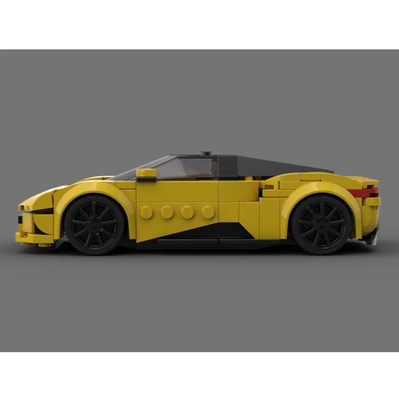 

MOC-237554 New Classic Luxury Sports Yellow Car Building Block Model, 250parts, Creative Birthday Toy Gift for Boys and Children
