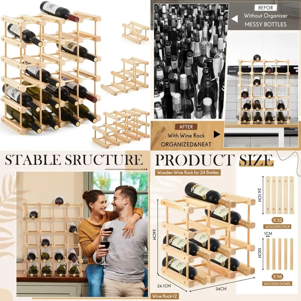 

Штабелируемая модульная деревянная винная полка на 12 бутылок — сборка своими руками для хранения шкафов и столешниц