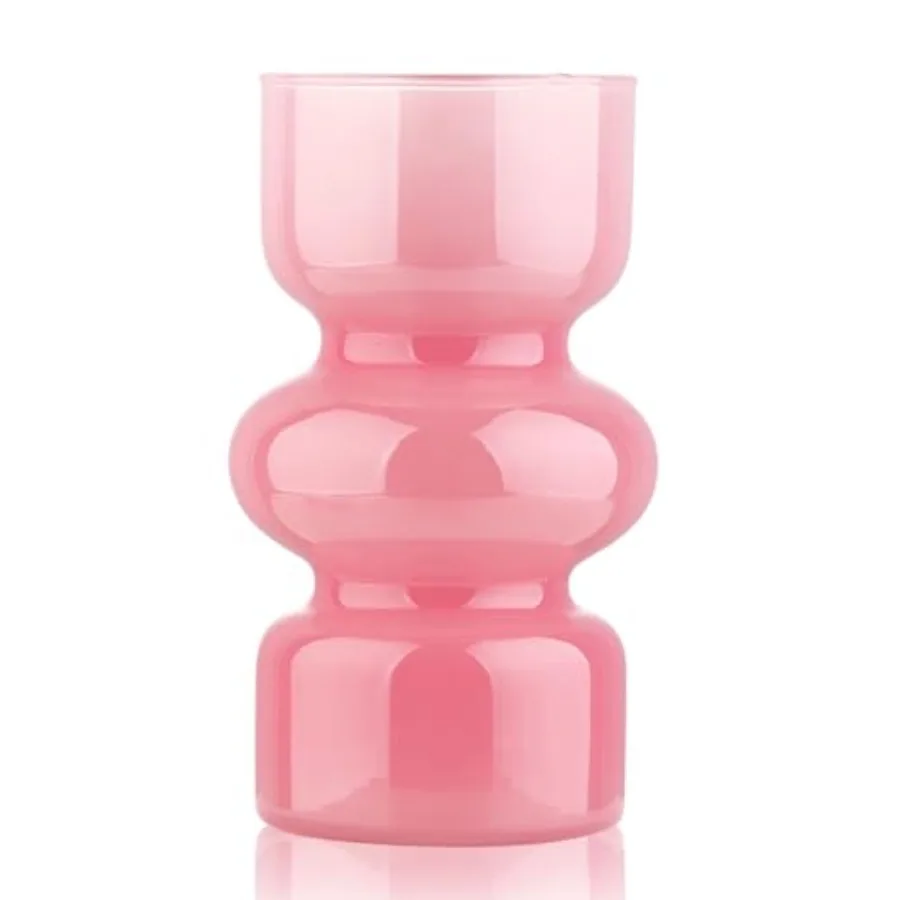 Glass Hydroponic Vase, Colored Glass vase Flower, Three-Layer 7 inch Cylinder vase for Home Décor, Modern Glass Vase for Home,