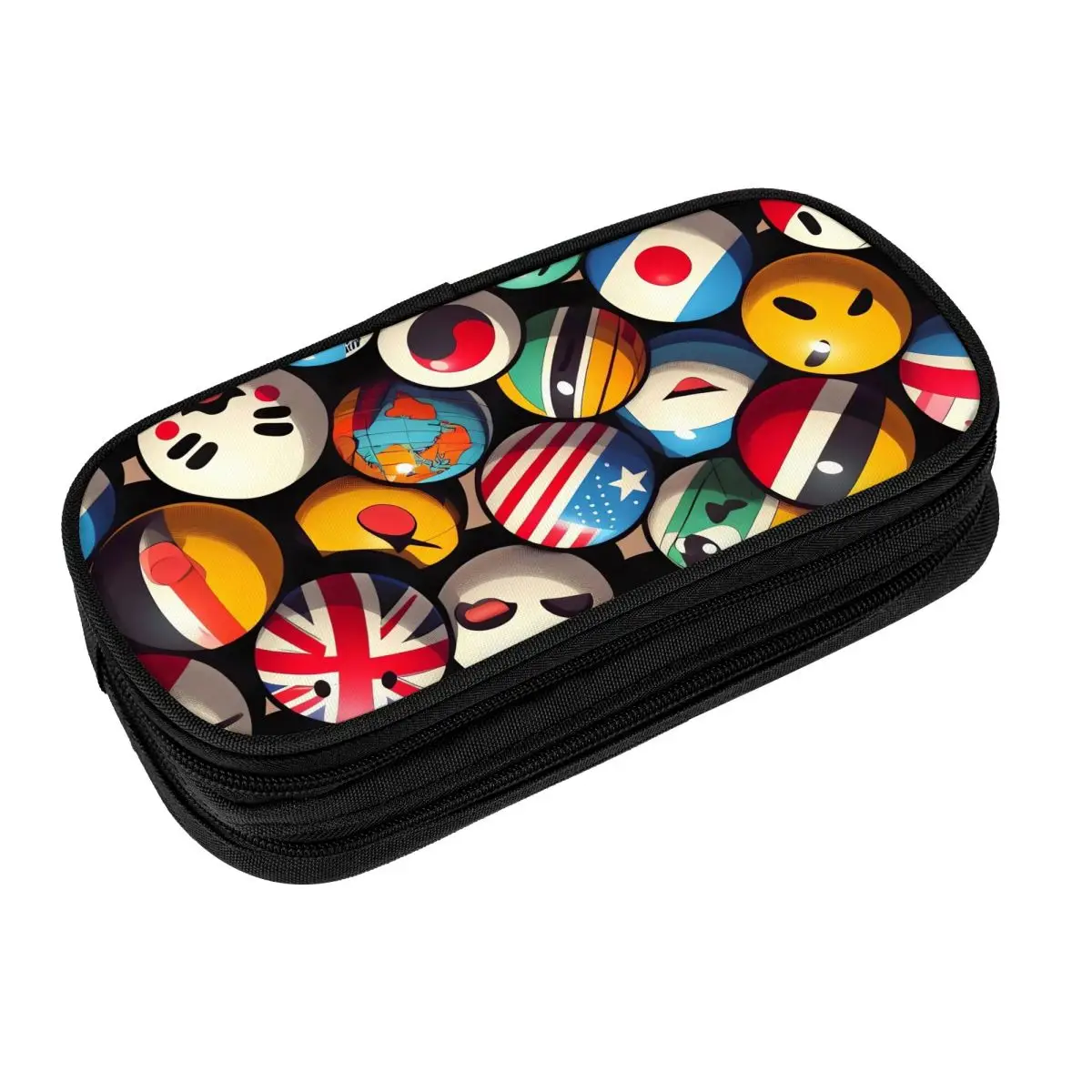 

Retro Pencil Case 3D Firnt Fashion Pencil Pouch Countryball School Pencil Cases Girls Boys Canvas Graphic School Stationery