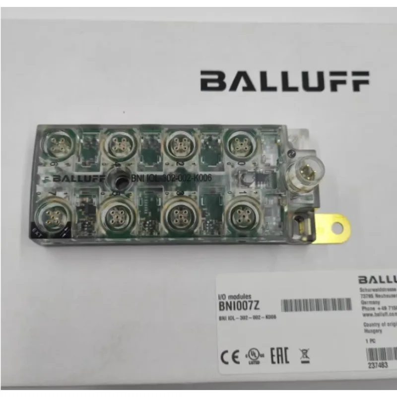 

BALLUFF BNI007Z+BNI IOL-302-002-K006 IO Link Module Brand New Genuine Product Unopened