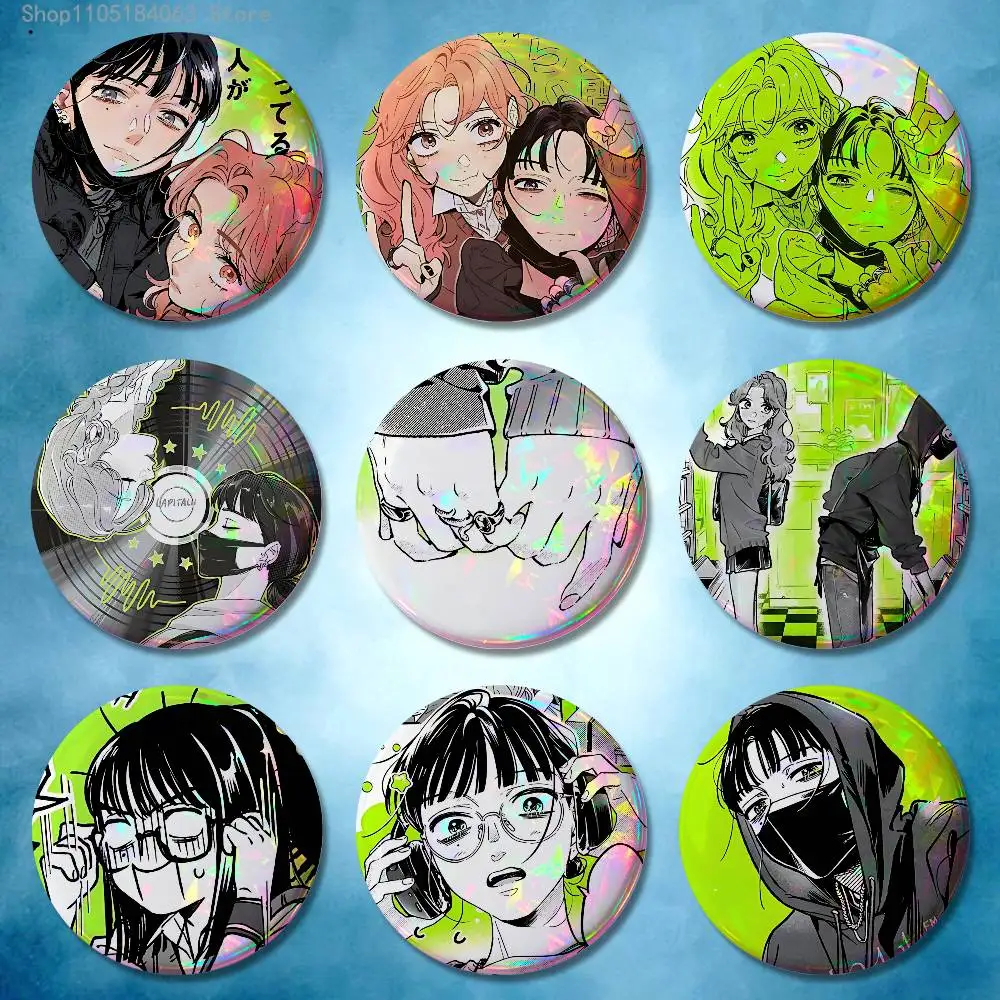 

Mitsuki Koga Aya tgswiiwagaa Badges Button Round Creative Pin Brooch Badge Bag Decor Accessories Fans Collect Friends Gifts