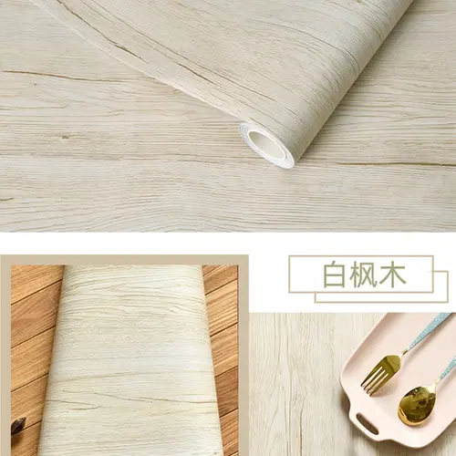 Wood Grain DIY Sticker PVC Self Adhesive Waterproof Wallpapers Renovation Furnitures Wall Stickers Home Decor Sticky Paper Decal - Image 7