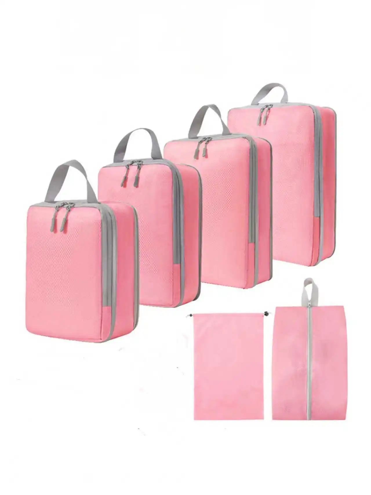 4/6 pcs/sets of luggage compression packaging boxes - space saving luggage storage bags, lightweight travel essentials, lightweight travel luggage storage bag set, shoe bag, expandable luggage storage bag, space saving travel essentials.