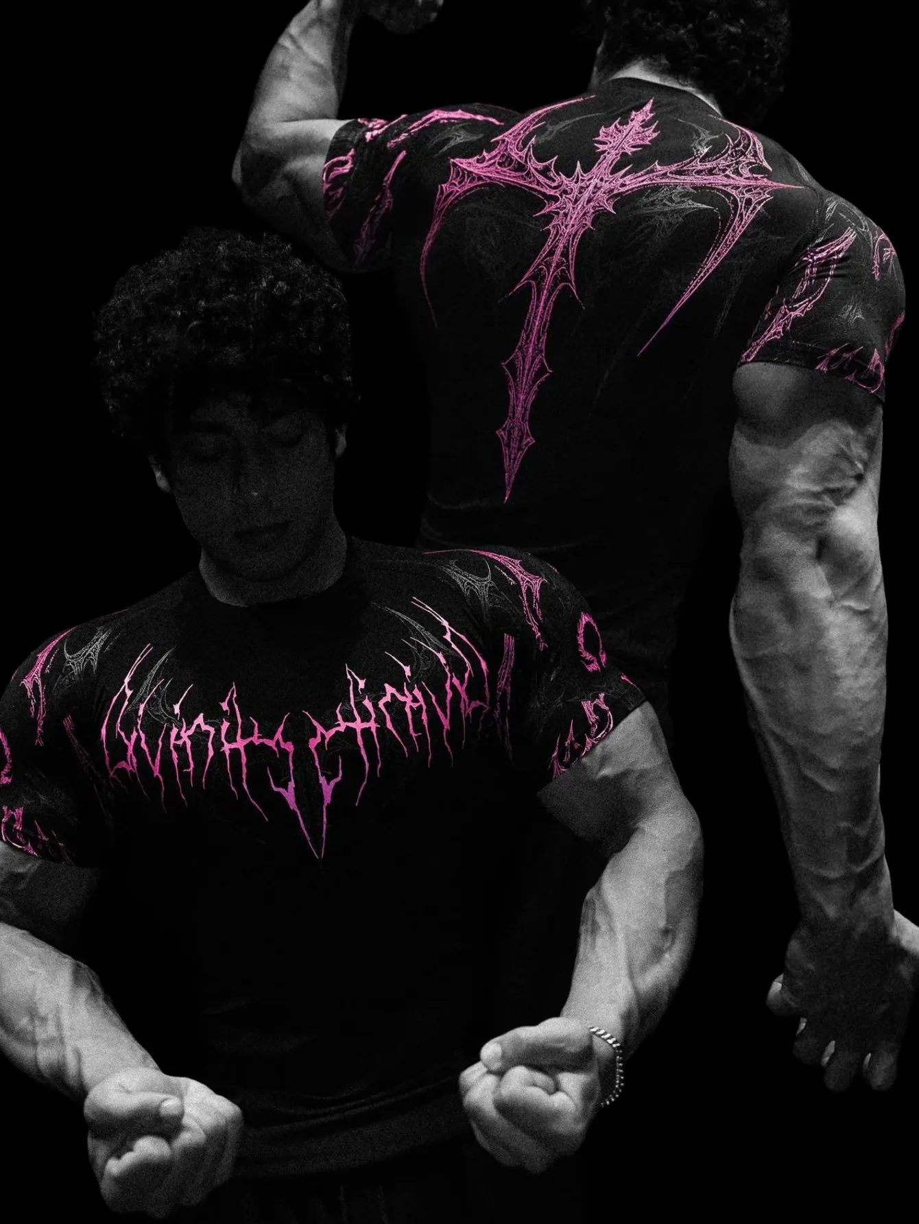 الشباب جولة الرقبة رياضة قصيرة الأكمام المطبوعة ضغط الرياضة اللياقة البدنية الخريف منتج جديد للجنسين تي شيرت التجفيف السريع تنفس #5