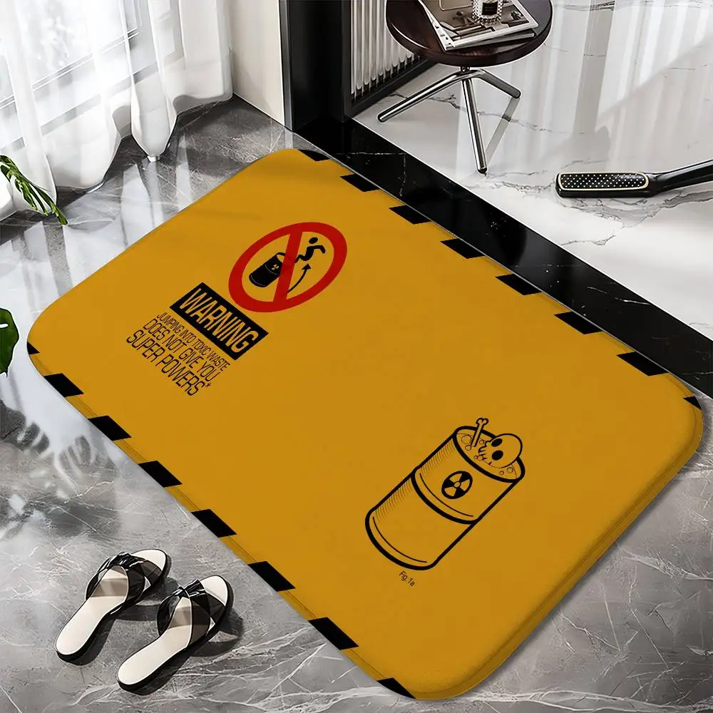 

Warning Signs Floor Mat Printed Large Carpets Room And Bedroom Carpets Bathroom Anti Slip Door MATS Small Carpets
