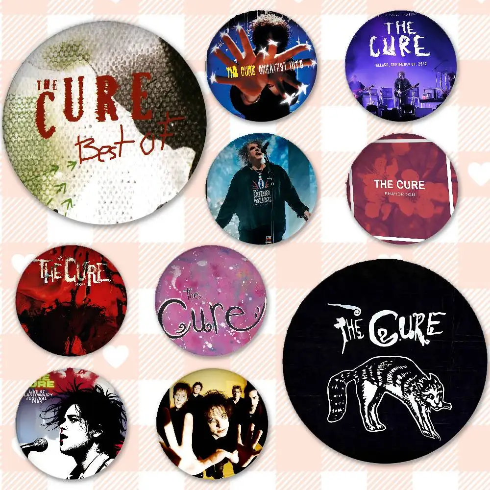 Band THE C-CURE Badges Peripheral Lapel Pins Tinplate Round Brooch For Shoulder Bag Accessories Souvenir Gifts