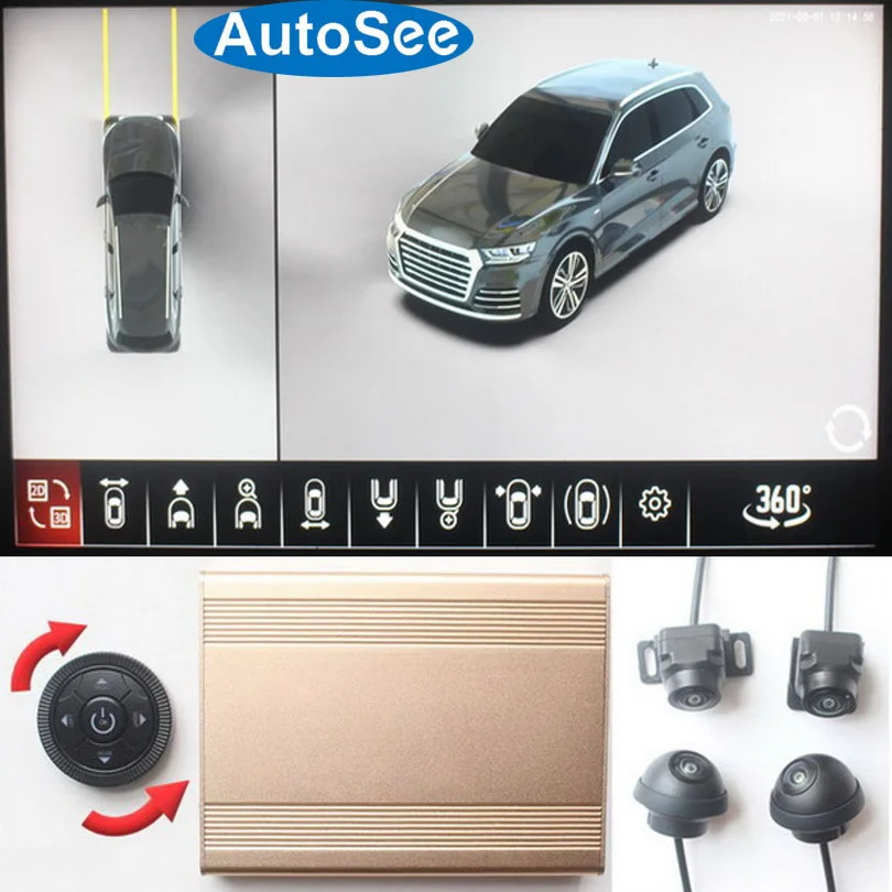 

fit original OEM monitor for KIA carnival Niro 360 degree camera Panoramic view 3D bird eye side mirror surround parking reverse