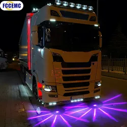 7-Color LED Flashing Chassis Tail Light Anti-Fog Parking Brake Warning Light for Car Truck Motorcycle 12-30V Universal