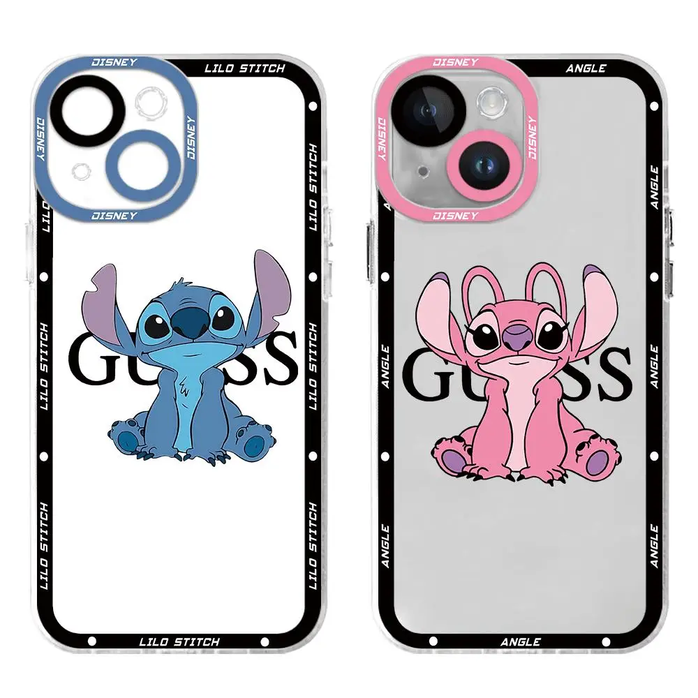 Disney stitch angle Phone Case for Apple iPhone 11 15 Plus XR 13 Pro Max SE X XS 12 Mini 14 Pro 8 7 Soft Cover