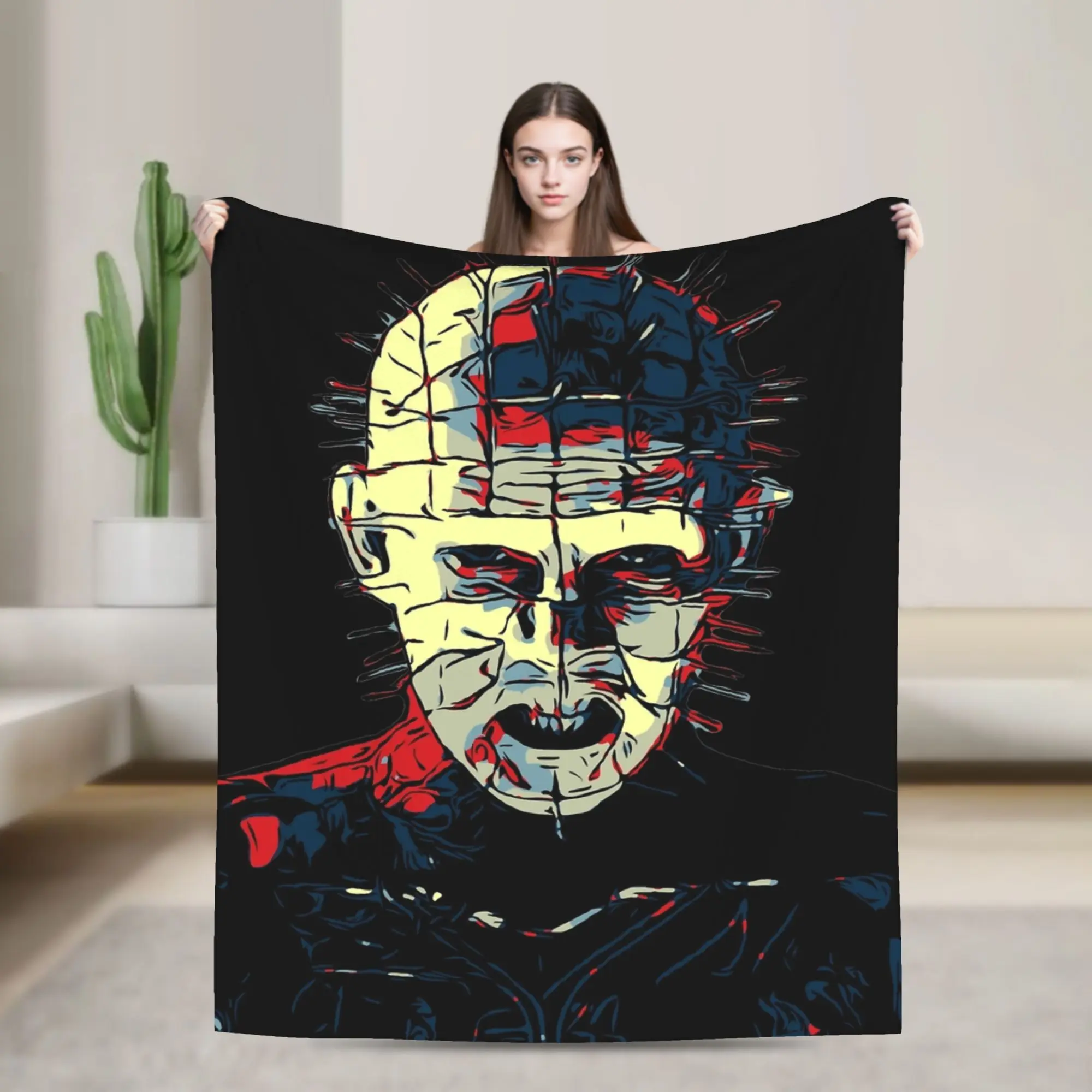 Hellraisers PinHead Wool Blankets  Novelty Throw Blankets for  Sofa Bedding Lounge 200x150cm Quilt