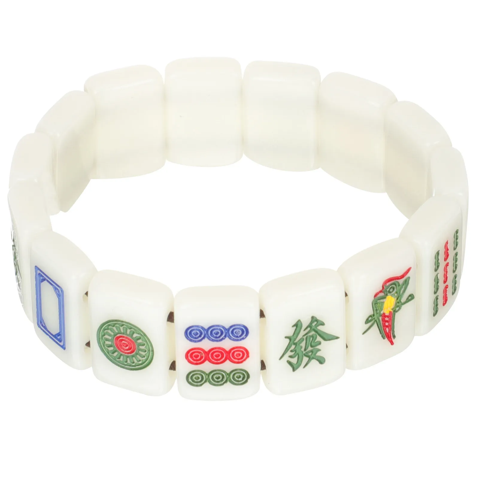 

Mahjong Bracelet Assorted Color Creative Elasticity Bracelet Perfect Valentine's Birthday Anniversary Graduation Gift