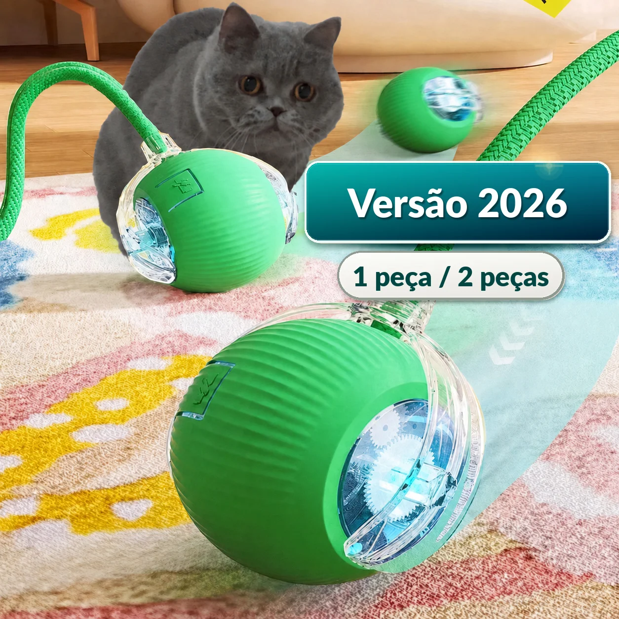 Novo Brinquedo Interativo para Gatos, Bola Automática Recarregável, Brinquedo Inteligente para Gatinhos