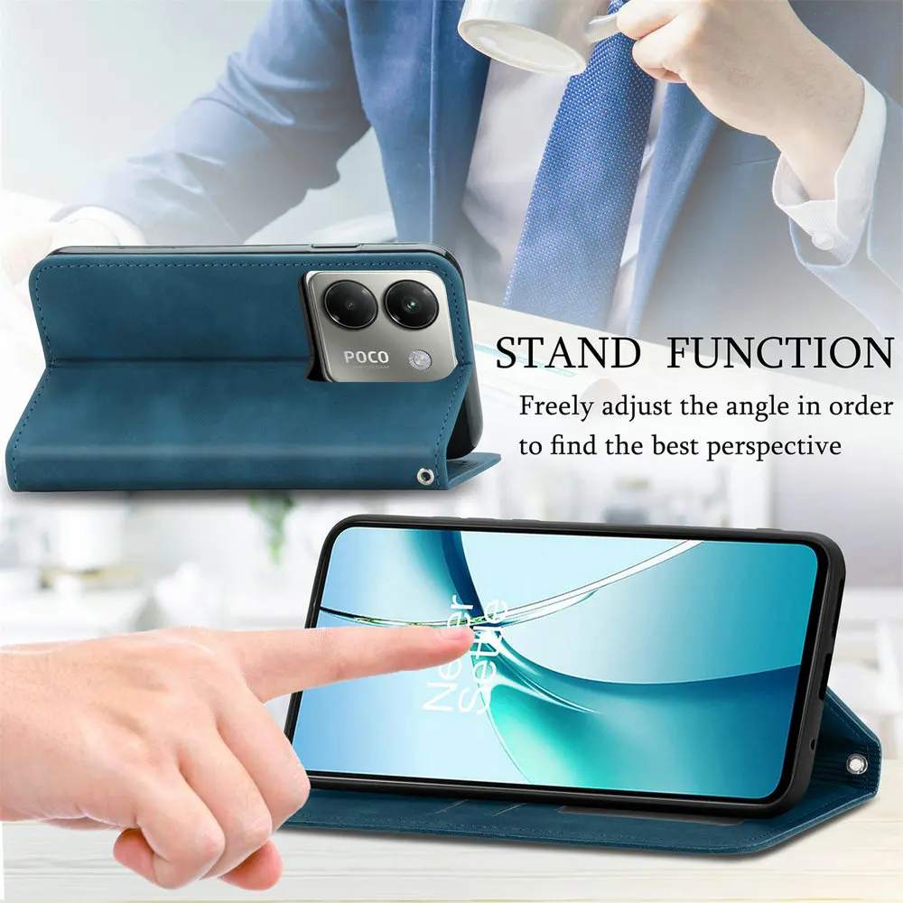 For Poco X8 Pro Max X7 F6 M6 F8 Ultra X6 5G Book Case Magnet Leather Wallet Funda Xiaomi Poco F7 Case Poco M7 M8 8X X3 C85 Cover